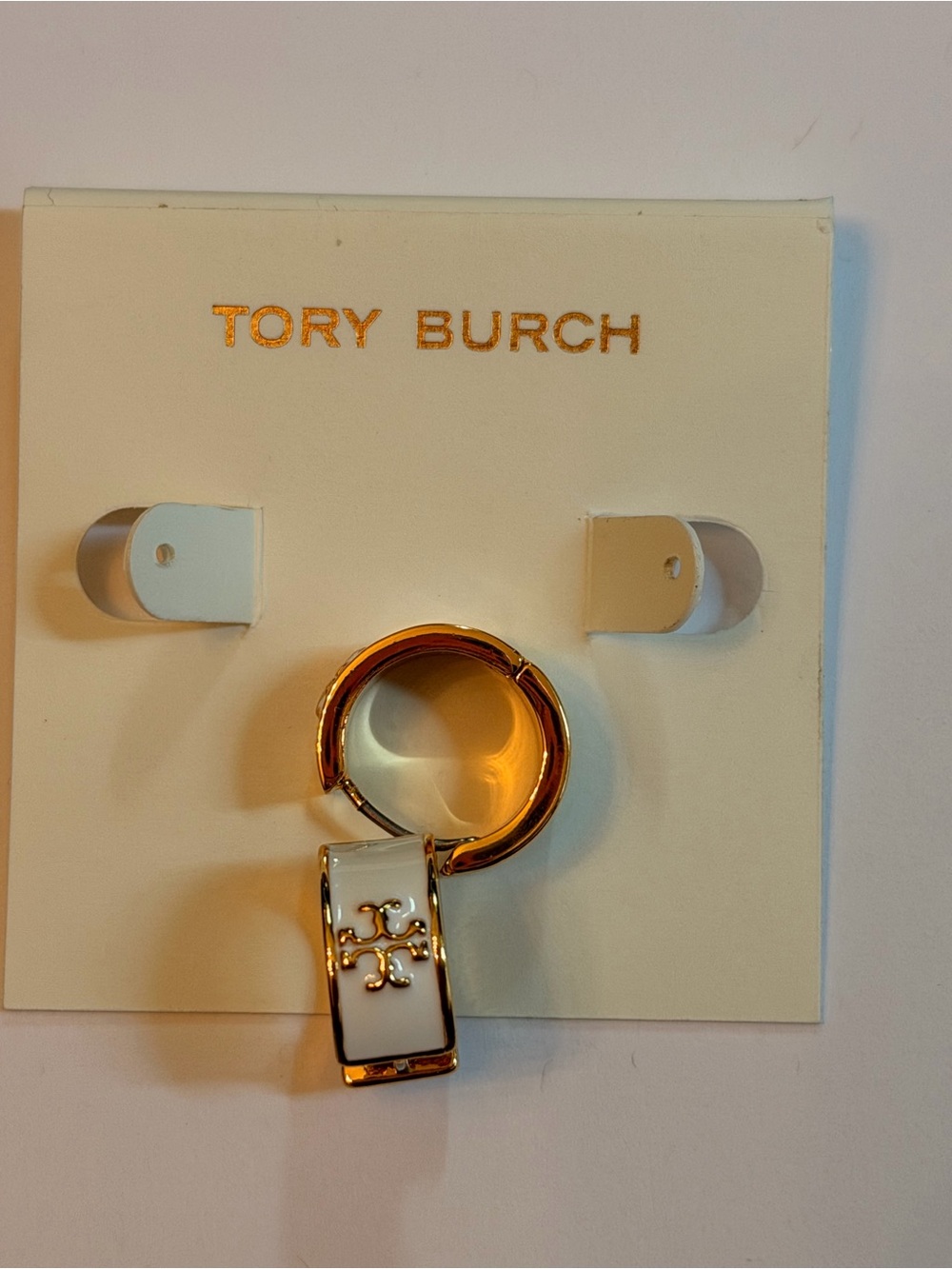 NIP Tory Burch Icon Huggie Earrings - Picture 10 of 10